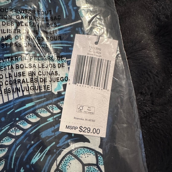 Vera Bradley Blue and Black Graphic ´Dirty Bag’ - Picture 1 of 3